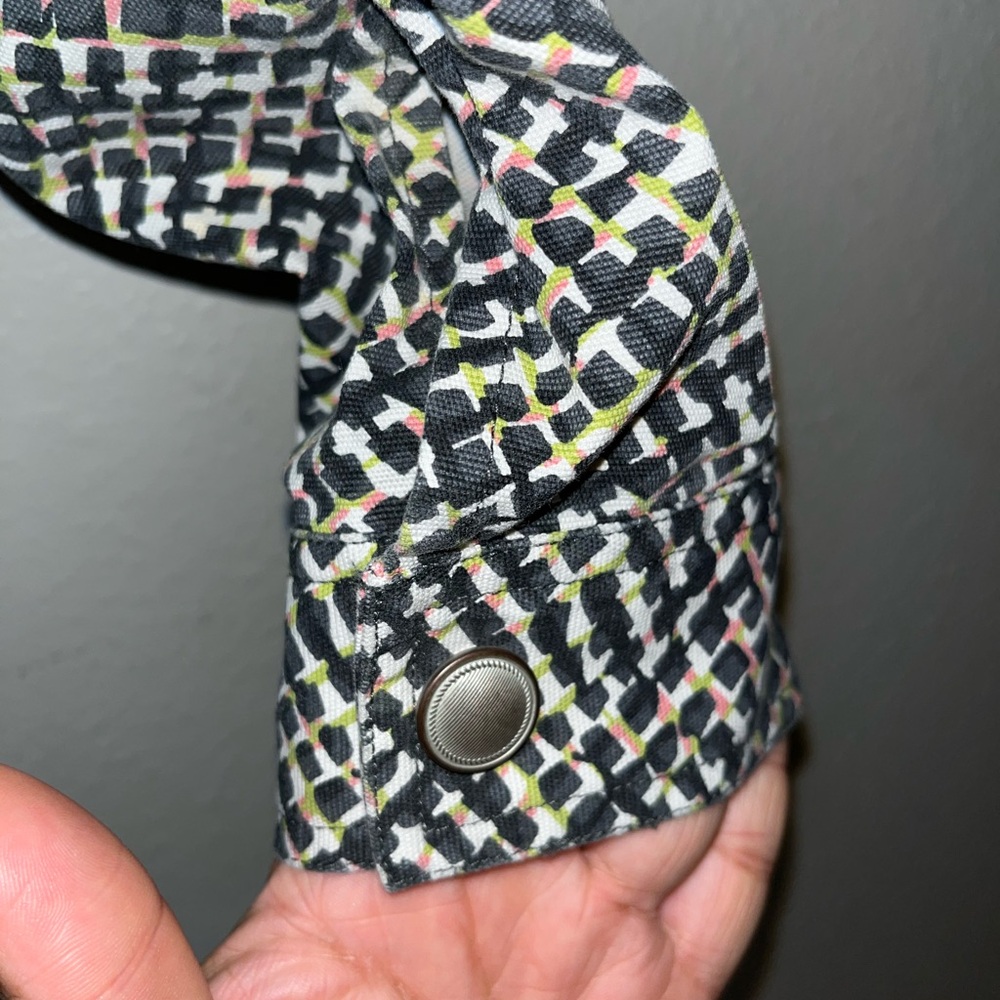 CAbi Black and Green Woven Zip-Front Blazer - Picture 9 of 12